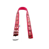 Coleira Dupla Reforçada Confort Santa Fé Pet Vermelha